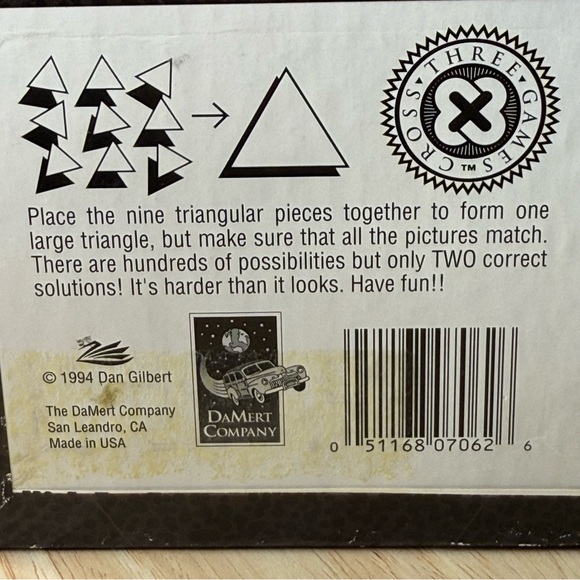 Vintage Tricky Ickies Game Triangular Brain Puzzle - New - Picture 3 of 12